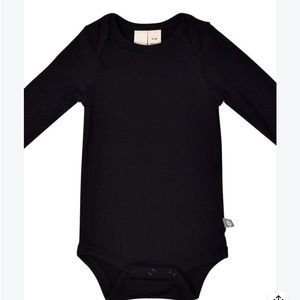 Kyte Baby Long Sleeve Bamboo Bodysuit Midnight Black 6-12m